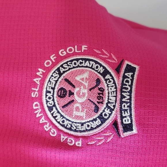 CUTTER & BUCK, women's golf shirt. Fushia pink size small petite. PGA BERMUDA - Picture 3 of 13